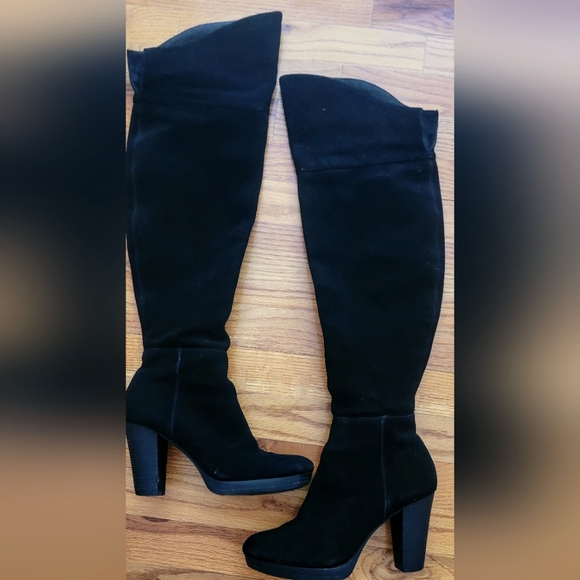 Nine west gorgeous black boots over the knee sz 7.5M - Picture 1 of 8